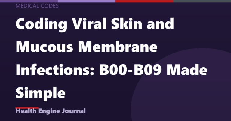 B00-B09 ICD-10 Codes: Viral Skin Infection Guide